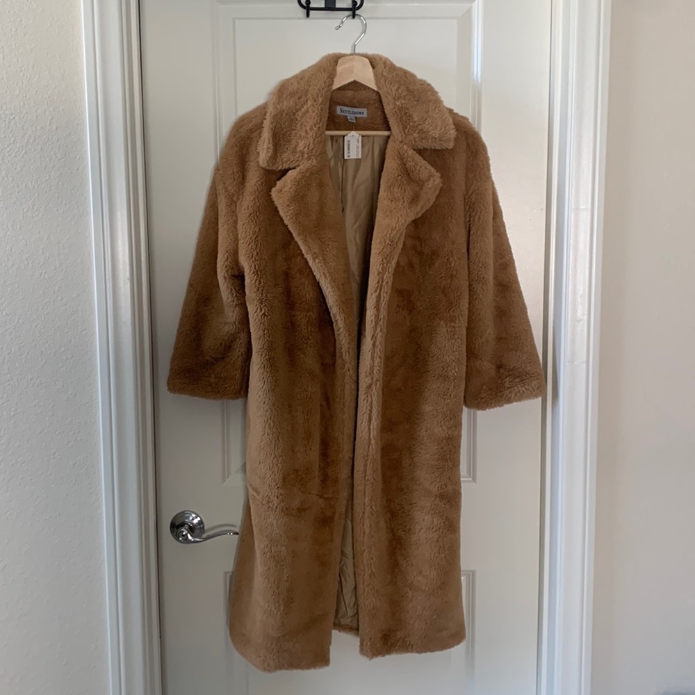 SOLD Faux fur long coat